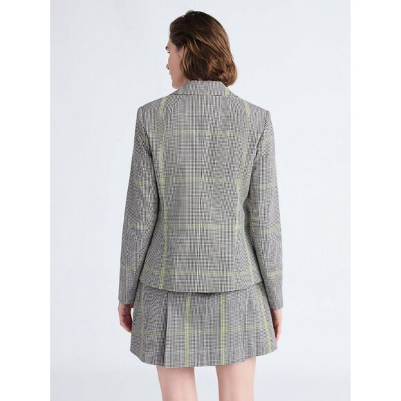 Free Assembly Women Single-Breasted Blazer, Size XL (16-18), Regular Fit, Plaid - Picture 4 of 5